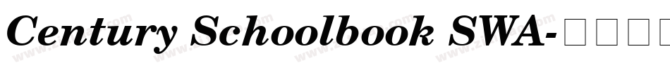Century Schoolbook SWA字体转换